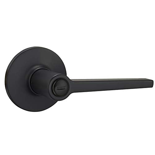 Amazon Basics Manchester Reversible Privacy Door Lever, Keyless, Matte Black, 2-Pack - size: 1 (Pack of 2)