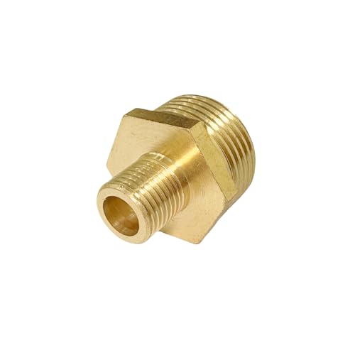 3/4" x 1/4" Male Threaded Hex Nipple Reducer Brass NPT Pipe Fitting Adapter Straight Connectors Pack of 2 - size: 3/4" x 1/4" -2 Pack