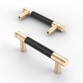 Asidrama 10 Pack 3 Inch(76mm) Matte Black Cabinet Pulls Knurled Cabinet Handles Gold Cupboard Handles Kitchen Cabinet Hardware for Cupboard Drawer Pulls - color: Black-Gold, size: 3" Hole Center, style: 10 Pack
