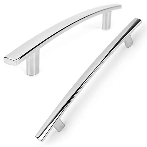 KOOFIZO 10 Pack 5 in Polished Chrome Cabinet Pulls, Drawer Handles 1961 - color: Polished Chrome, size: 5" CC