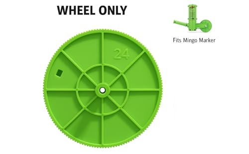 The Mingo Marker 24 inch Firewood Marking Wheel -Chainsaw Firewood Measuring Tool Marking 6,12, and 24 inches - Measuring Marker - Mingo Marker Firewood Cutting Tools - Firewood Logging Tools - size: 6-12-24 inch