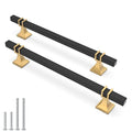 10 Pack 6-1/4 Inch Cabinet Pulls Black and Gold Cabinet Handles Kitchen Cabinet Handles, Black Dresser Drawer Pulls Kitchen Cabinet Hardware - color: Black & Matte Gold, size: 6-1/4 inch (160mm) Hole Center Pull