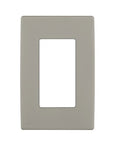 Leviton Renu One-Gang Screwless Snap-On Wallplate, REWP1-WS, Wood Smoke - color: Wood Smoke, size: 1 Gang