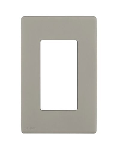 Leviton Renu One-Gang Screwless Snap-On Wallplate, REWP1-WS, Wood Smoke - color: Wood Smoke, size: 1 Gang