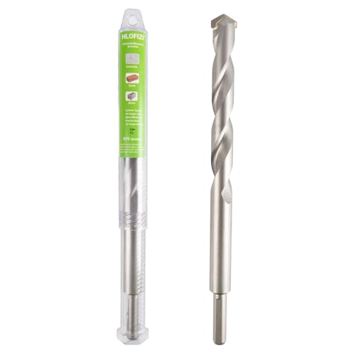 3/4" x 12" Masonry Drill Bits 3/4 inch Concrete Hammer Drill Bits Carbide Tipped, for Cement, Brick, Stone, 3-Flat Shank - size: 3/4" X 12"