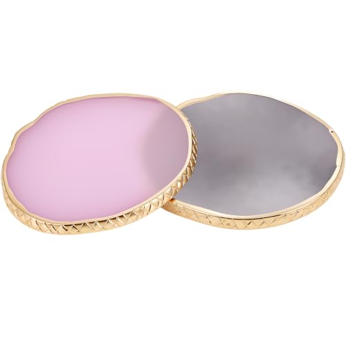Resin Nail Art Palette 2Pcs, Gray Pink Mixing Tray - color: Gray, Pink