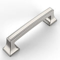 Amerdeco 10 Pack Brushed Satin Nickel Cabinet Pulls 3-3/4 Inch(96mm) Hole Center Cabinet Hardware Kitchen Cabinet Handles for Bathroom Drawer Pulls Dresser Pulls ZH0010 - color: Brushed Satin Nickel, size: 3.75"/96MM Hole Center