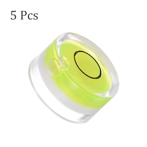 5pcs Small Circular Bubble Spirit Levels - [19mm Diameter 10mm Thickness] Mini Round RV Level Leveling Tools for Travel Trailer Turntable Camera, Lime - color: Lime, size: 19mm x 10mm