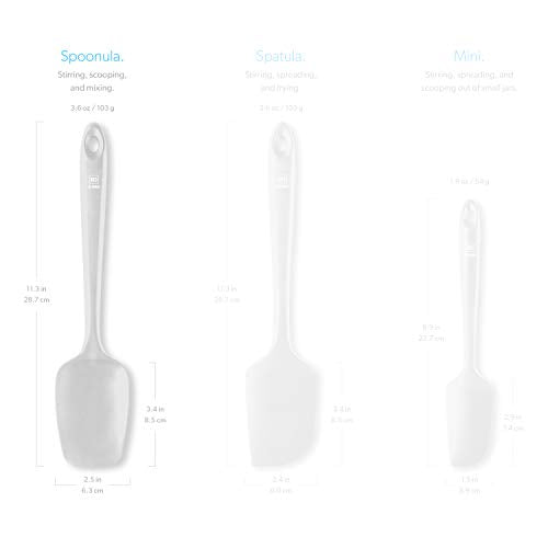 DI ORO Silicone Spoonula - Spoon Spatula, 600F Heat Resistant, Stone - color: Stone