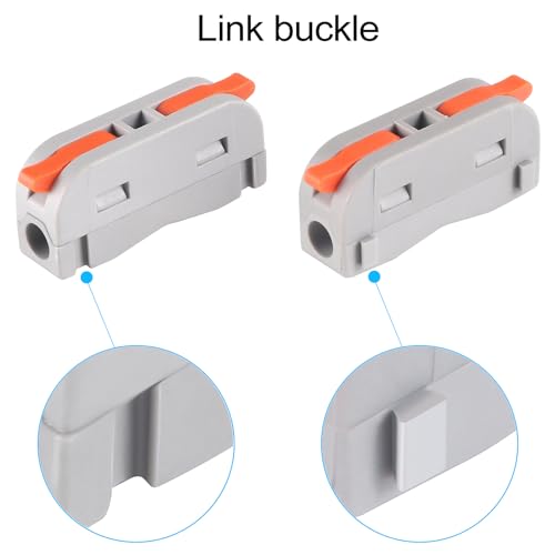XHF 20PCS Conductor Compact Connectors Lever Wire Nuts, Electrical Connectors Wire Terminals for Any Circuit Inline Splices - size: 20PCS