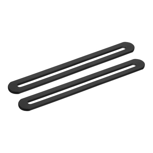 uxcell 2Pcs Adjustable Flat Mending Plate Support with Slot, 6.1 x 0.75 Inch Stainless Steel Slotted Straight Brace Brackets for Wooden Furniture, Black - size: 6.1 x 0.75 Inch