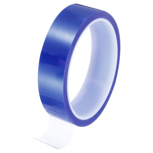 uxcell Blue Heat Tape, 1 Roll 25mmx33m 108ft High Temperature Heat Resistant Tape for Sublimation,Heat Vinyl Press,Heat Transfer, Circuit Board, No Residue - color: Blue, size: 25mmx33m
