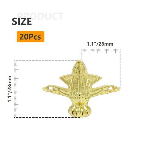Zorfeter 20 Pcs Antique Brass Box Legs, Style4, Gold - color: Gold, size: Style4