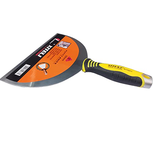 Putty Scraper 8" Stainless Steel Putty Knives with Plastic Ergonomic Handle for Taping Paint Wall Floor Tile, Metal Spackle Tools Knife,Remover for Wood, Wallpaper Scraper (8") - size: 8"
