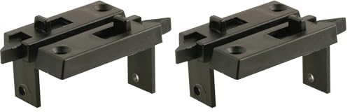 Prime-Line F 2628 Vinyl Spring-Loaded Replacement Window Tilt Latch Pair, 1-11/16” Hole Center, Black (Single Pack) (Pack of 2) - color: Matte Black, size: 1 Count (Pack of 2)