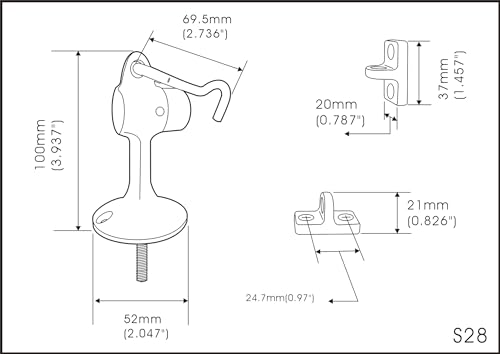 QCAA Door Stop, Solid Brass, Height 3-15/16", Matte Black, 1 Pack, Made in Taiwan - color: 3-15/16", size: 1 Pack