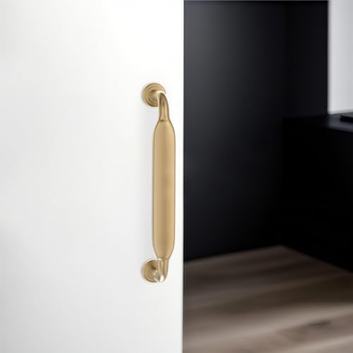 10 Pack 3-3/4 Inch Cabinet Pulls Champagne Bronze Kitchen Handles Zinc Alloy Drawer Pulls Solid Cabinet Hardware - color: Champagne Bronze, size: 3-3/4'' Hole Center(96mm)