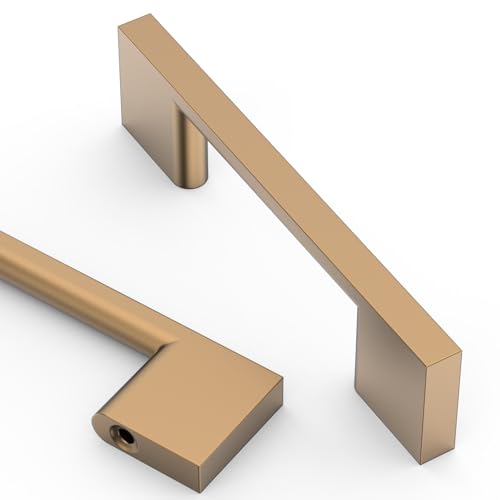 Asidrama 10 Pack 3 Inch(76mm) Champagne Bronze Kitchen Cabinet Handles, Cabinet Pulls Kitchen Cabinet Hardware for Cupboard Drawer Pulls - color: Champagne Bronze, size: 3" Hole Center(76mm), style: 10 Pack