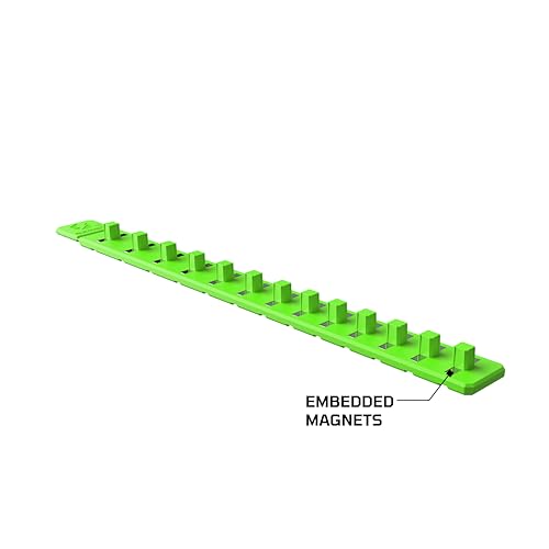EZRED FSR14-G 1/4" Flexible Magnetic Socket Holder Rail, Green