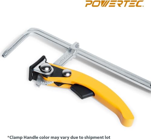 POWERTEC 72104 Aluminum Pocket Hole Jig Set with 7" Quick Release Ratcheting Table Clamp | Joinery Woodworking Jig Tool with Base, 1-1/4" Dust Port and Hardware - style: AluminumPocket Hole Jig Set w/ 7" Clamp