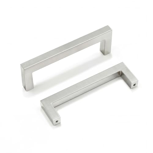 Goldenwarm 3-3/4 Inch 10 Pack Brushed Nickel Cabinet Pulls Kitchen Handles - color: Brushed Nickel, size: 3 3/4'' Hole Center
