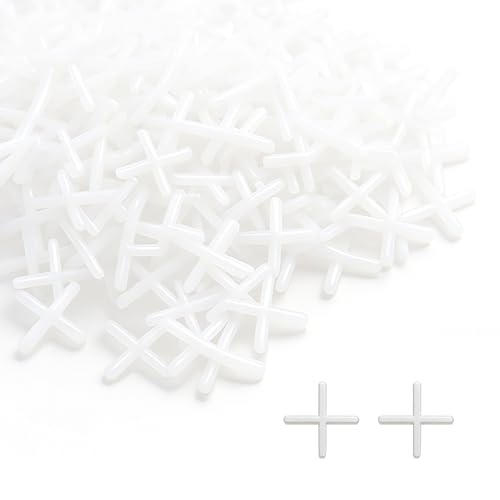 BlingKingdom 300 PCS Plastic Cross Shape Tile Spacers, 2 mm Tile Joints