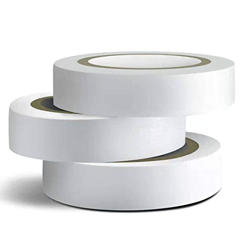 Wapodeai 3PCS White Electrical Tape, 0.62 in X 49 ft - style: 3PCS White