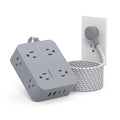 HANYCONY 6Ft Surge Protector Power Strip USB C, 1080J, 8 Outlet Extender - color: Gray, size: 6ft