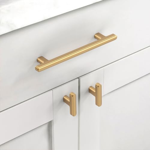 Asidrama 2244 10 Pack 5 Inch(128mm) Champagne Bronze Kitchen Cabinet Handles, Cabinet Pulls Kitchen Cabinet Hardware for Cupboard Drawer Pulls - color: Champagne Bronze, size: 5" Hole Center, style: 10 Pack