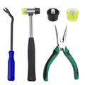 5Pcs Upholstery Staple Remover Tool Set Including U Tip Tack Puller,Dual Head Mallet Hammer(Soft Rubber) with Replacement Head，Removal Pliers for Furniture Floor Photo Frame - style: 5 PCS