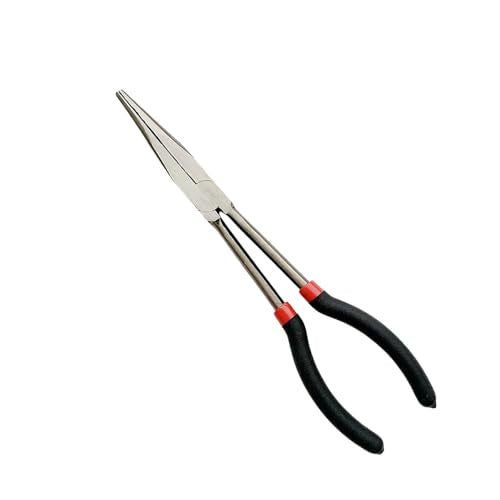 Extra Long Needle Nose Pliers，11 Inches Long Reach Straight Needle Nose Pliers Designed for Mechanics, Technicians, and Contractors| Milled-Jaws | Steel