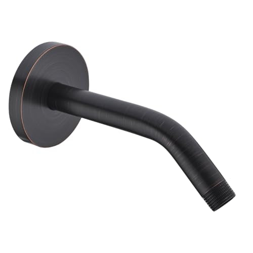RANDOM Shower Arm with Flange Oil Rubbed Bronze 6 Inches Wall Mount Angle Shower Head Extension Arm For Fixed Shower Head Stainless Steel.RD91018-6ORB - color: 6″ Oil Rubbed Bronze(Round Flange)