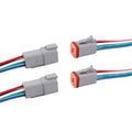 Deutsch DT 6 Pin Connector 2 Sets - 6 Way DT Automotive Waterproof Male Female Plug Wiring Harness for Car, Truck, Boats, LED Work Light, 16 AWG. (2 Sets 6 Pin, Grey) - size: 6-pn