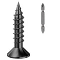 Wensilon # 4X3/4 (550PCS) Flat Head Black Wood Screw 3X20, Quick Metal self Tapping Flat Head - color: Black, size: #4x3/4"