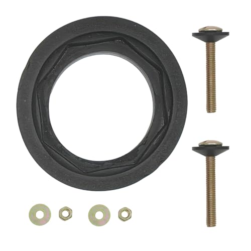 3'' Toilet Tank Gasket Replacement Parts Rubber Ring Seal and Gaskets with 2Pcs Brass Bolts & Kit, Toilet Tank to Bowl Repair for American Standard Leak Preventer