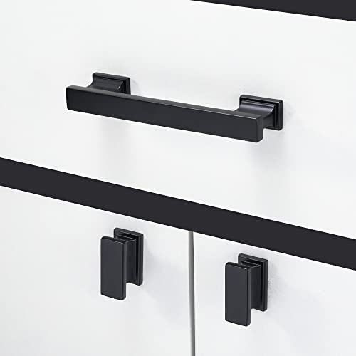 COTYKILEY 10 Pack 3.75 Inch(96mm) Matte Black Cabinet Handles Black Kitchen Cabinet Pulls Cabinet Door Handles Kitchen Cabinet Hardware - color: Matte Black, size: 3.75" Hole Center（96MM）