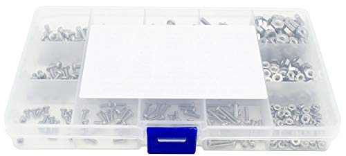 480Pcs #2-56#4-40#6-32 UNC Stainless Steel Phillips Pan Head Machine Screws Nuts Assortment Kit - size: #2-56,#4-40,#6-32