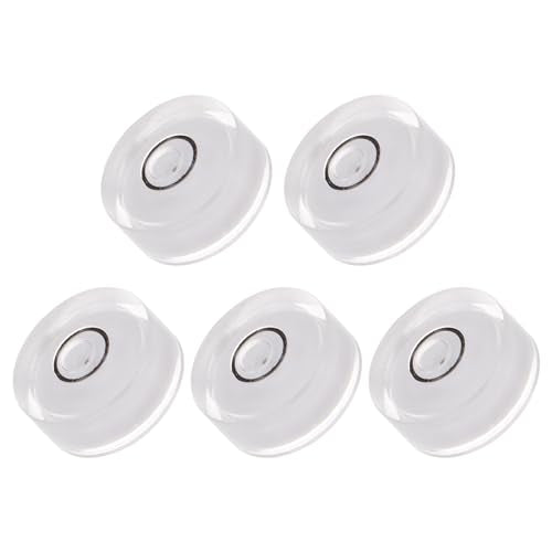 5pcs Small Circular Bubble Spirit Levels - [15mm Diameter 6mm Thickness] Mini Round RV Level Leveling Tools for Travel Trailer Turntable Camera, White - color: White, size: 15mm x 6mm