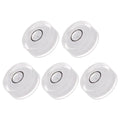 5pcs Small Circular Bubble Spirit Levels - [15mm Diameter 6mm Thickness] Mini Round RV Level Leveling Tools for Travel Trailer Turntable Camera, White - color: White, size: 15mm x 6mm