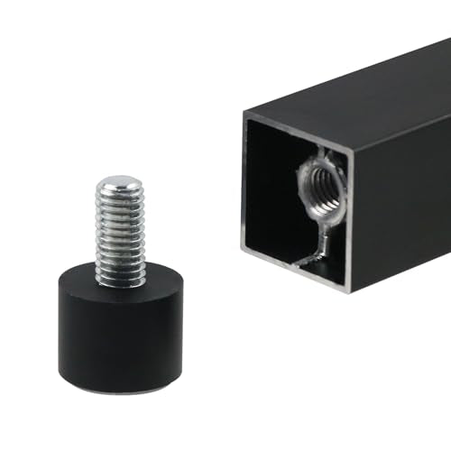 Geesatis 3" Aluminum Alloy Furniture Legs,Black Square Metal Cabinet Legs - color: Black, size: 3inch