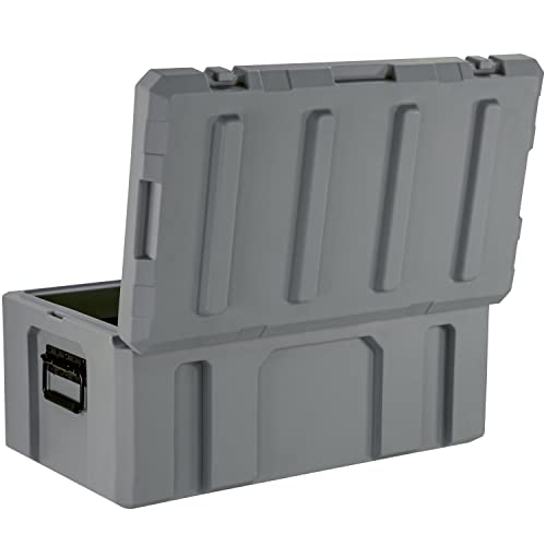 Eylar SRC-50 Crossover 26 Inch Cargo Case, Equipment Hard Case, Roto Molded, Stackable with Pad-Lock Hasp, TSA Standard, IPX4 Rated, Waterproof Crushproof, Truck & Roof Rack Storage (Gray) - style: Gray