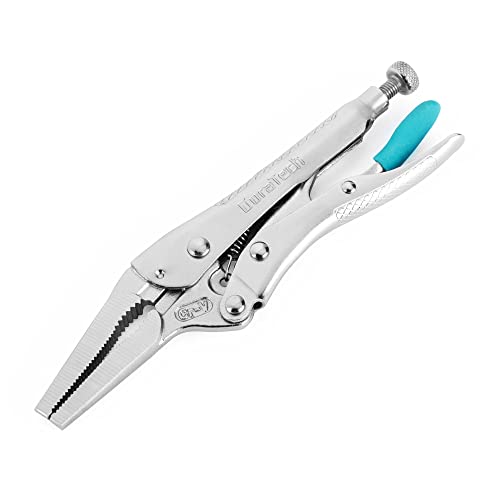 DURATECH 6.5 Long Nose Locking Pliers, Cr-V Construction with Wire Cutte