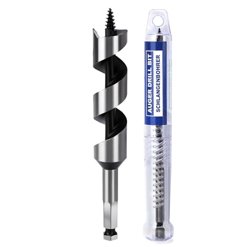 1-1/4" X 6.1" Auger Bit for Wood, 32x155mm Hex Long Auger Drill | 3/8" Hex Shank,for Hard Wood,Ship, Composite Materials, Drywall and DIY Projects - size: 1-1/4" (32mm)diameter, style: 6.1 inch / 155mm Length