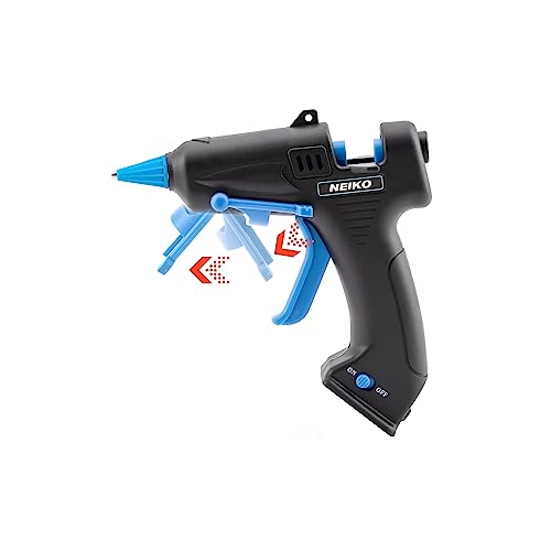 NEIKO 02660A Cordless Glue Gun, 15W Rechargeable Hot Glue Gun, 10 Glue Sticks Included, Wireless Anti Drip Nozzle Mini Glue Gun with Stand for Arts and Crafts, Mini USB Charging Port, Insulated Nozzle - style: Cordless Glue Gun