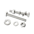 (10sets) 1/4-20x2 Hex Head Screw Bolt,Lock Nuts,Flat & Lock Washers Kits,304 Stainless Steel 18-8 Hex Screws Nuts and Bolts Assortment Kit, Fully Threaded - size: 1/4-20x2