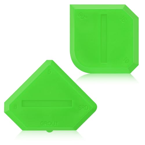 Outus 2 Pcs Caulking Tool Silicone Grout Scraper for Sealing, Light Green - color: Light Green