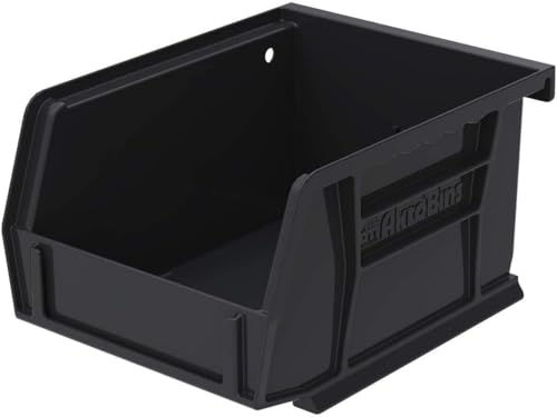 Akro-Mils 30210 AkroBins Plastic Storage Bins, 5"x4"x3", Black, 24-Pack - color: Black