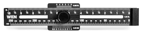 WEN 10-Inch Aluminum Offset Marking Gauge and Layout Tool with Laser-Etched Scale (ME252R)