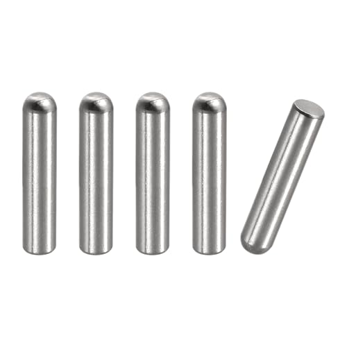 uxcell 5x25mm Dowel Pins, 5pcs 304 Stainless Steel Round Head Flat Chamfered End Dowel Pin Bunk Bed Pins Shelf Pegs Support Shelves Fasten Elements - size: 5x25mm