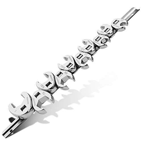 WORKPRO 3/8" Drive Crowfoot Flare Nut Wrench Set, SAE 3/8-1in - size: SAE System